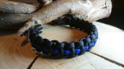 Thin Blue Line Armband mit Steckverschluss